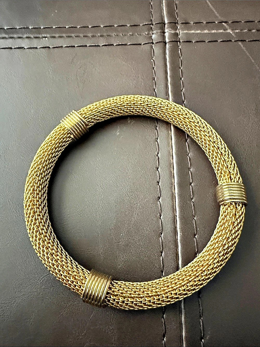 Gold-Tone Woven Bracelet Like New